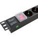 Сетевой фильтр Hypernet SPP8 8 розеток с кабелем 1.8 м 19'' с выключателем