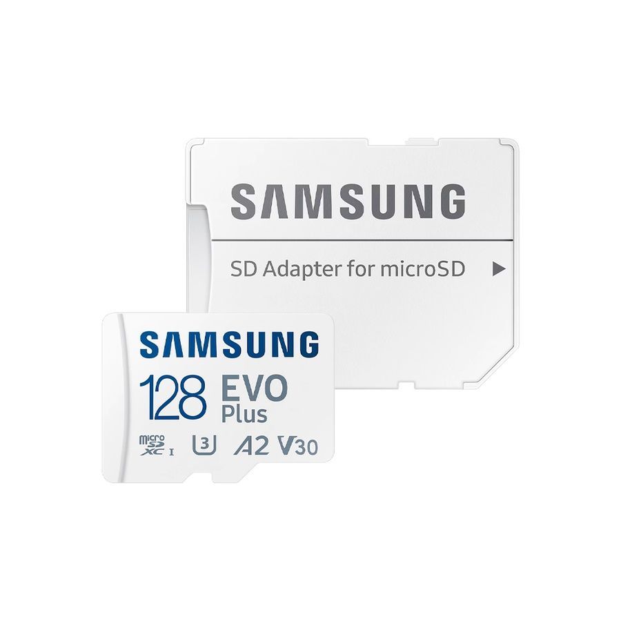 Карта пам'яті Samsung Evo Plus microSDXC 128GB UHS-I U3 V30 A2 + SD адаптер (MB-MC128SA/EU)
