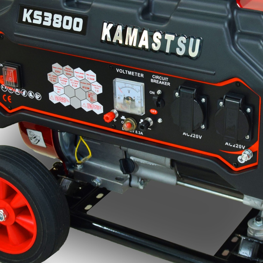 Бензиновый генератор Kamastsu KS3800 максимальная мощность 3 кВт