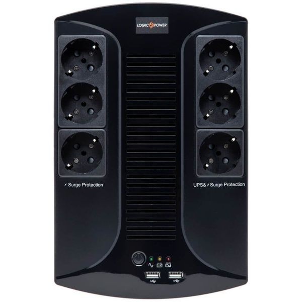 Джерело безперебійного живлення Logicpower LP 850VA-6PS (510W) лінійно-інтерактивне