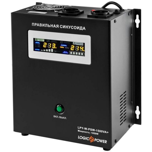 Джерело безперебійного живлення Logicpower LPY-W-PSW-1500VA+ (1050W) лінійно-інтерактивне з правильною синусоїдою
