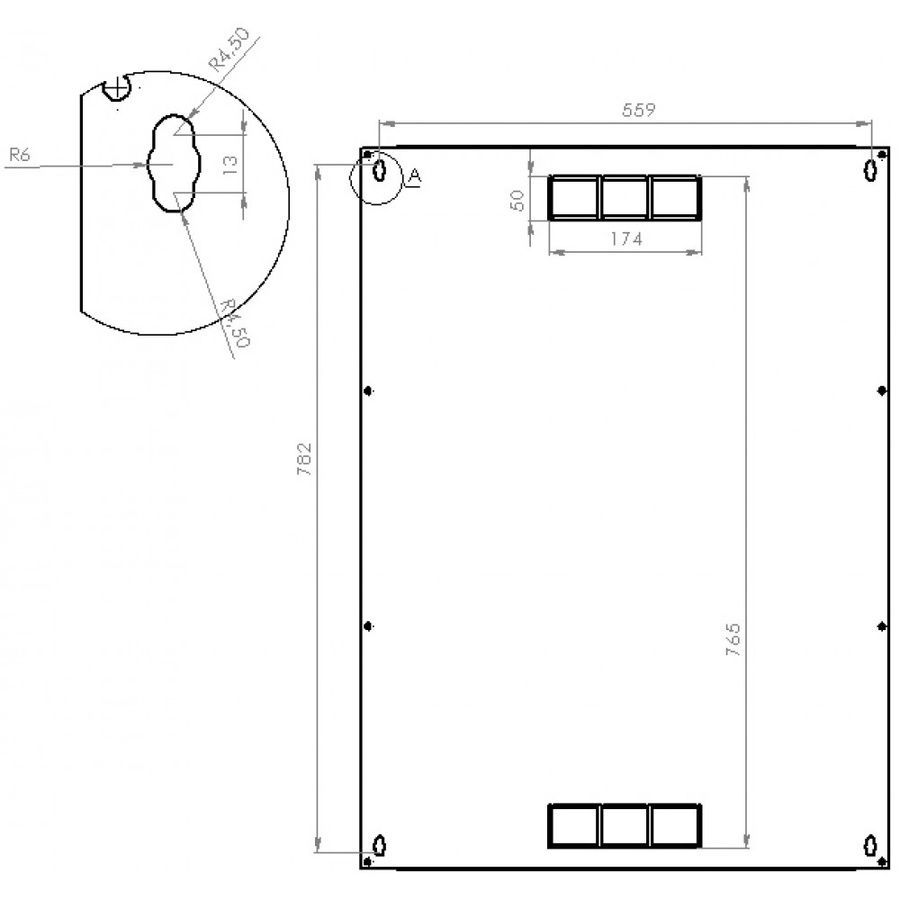 Шкаф серверный CMS 18U 600 х 600 х 907 UA-MGSWA186G для сетевого оборудования