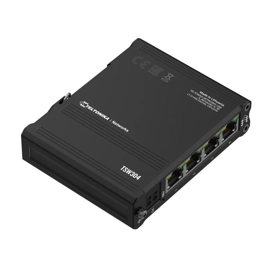 Сетевой коммутатор Teltonika TSW304 неуправляемый 4PORT Gigabit, DIN Rail Switch (TSW304000000)
