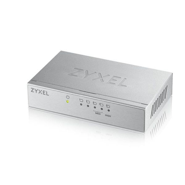 Коммутатор на 5 портов ZyXEL GS-105B v3 (GS-105BV3-EU0101F) в металлическом корпусе