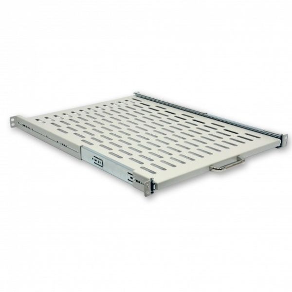 Полка выдвижная 19" CMS UA-SHSL-600G 1U 600 мм, серая