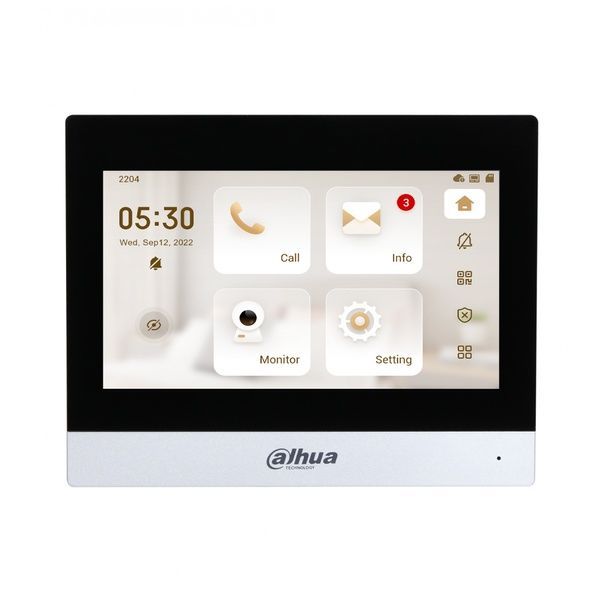 IP-відеодомофон Dahua DHI-VTH8621KMS-WP з 7" сенсорним екраном, Wi-Fi та PoE