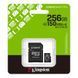 Карта памяти microSDXC Kingston 256Gb Canvas Select Plus Gen3 class 10 А1 UHS-I + SD-адаптер (SDCS3/256GB)