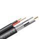 Абонентский коаксиальный кабель FinMark F5967BVcu 2x0.75 POWER с токоведущими проводниками (черный, 305 м)