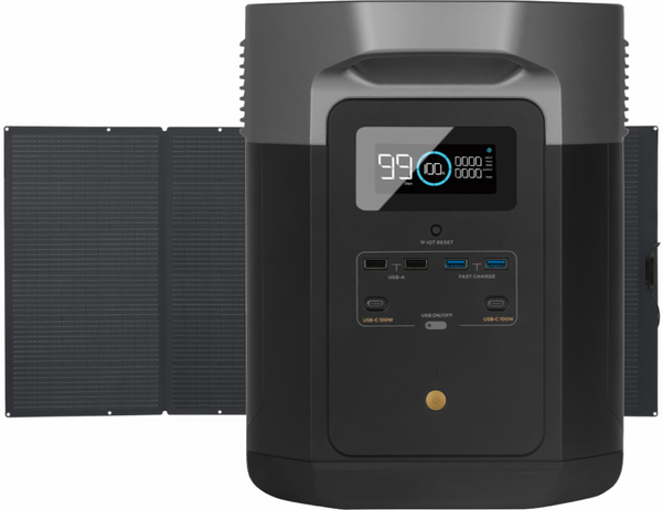 Комплект EcoFlow DELTA Max (2000) + 400W Solar Panel зарядная станция и солнечная панель
