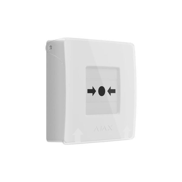 Бездротова програмована кнопка Охоронна сигналізація ManualCallPoint (White) Jeweller з механізмом скидання