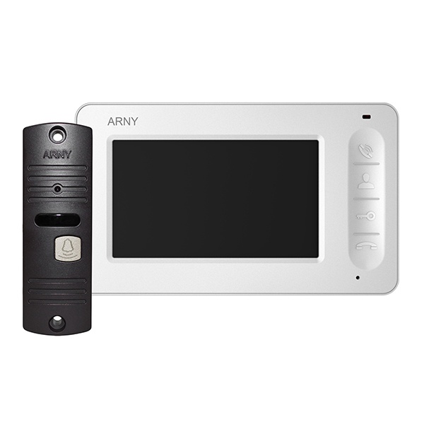 Комплект відеодомофона Arny AVD-4005 білий/коричневий