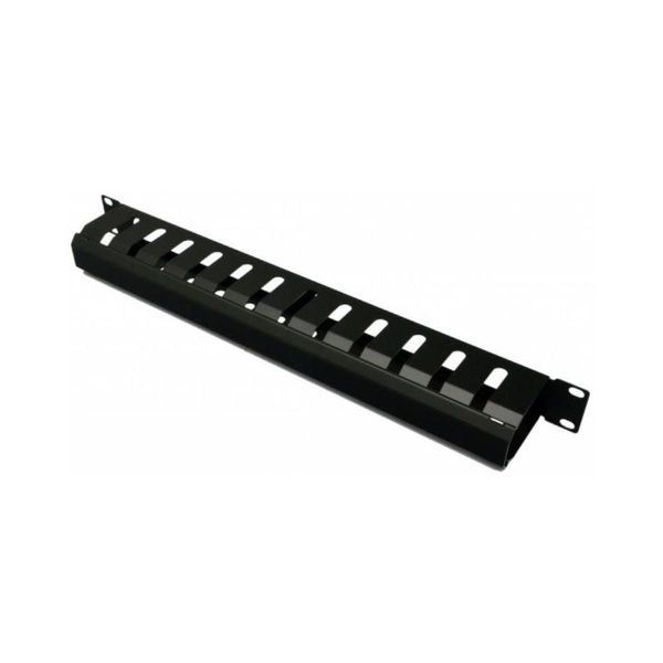 Кабельный организатор с крышкой Hypernet CM-1U черный