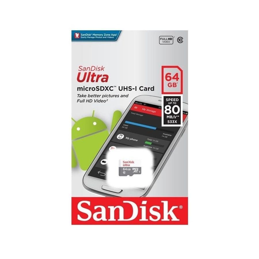 Карта пам`яті з адаптером SanDisk SDXC 64GB UHS-I SDSQUNR-064G-GN3MA