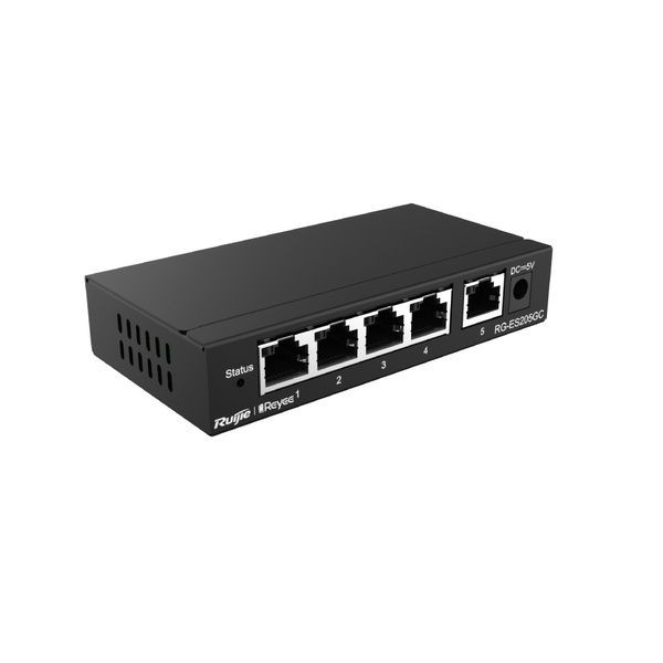 РоЕ-коммутатор Ruijie Reyee RG-ES205GC 5-портовый гигабитный интеллектуальный