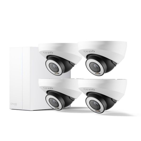 Комплект IP відеоспостереження CYVIO POE Dome 4Kit 8MP N2814D
