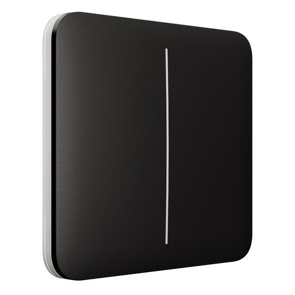 Вимикач Охоронна сигналізація LightSwitch 2-gang Black двоклавішний
