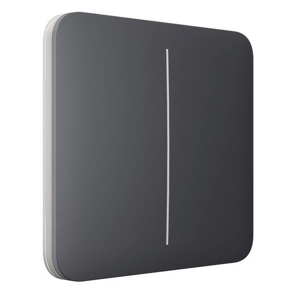 Вимикач Охоронна сигналізація LightSwitch 2-gang Graphite двоклавішний