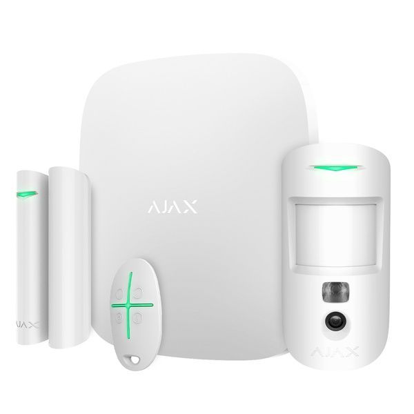 Комплект бездротової сигналізації Охоронна сигналізація StarterKit Cam HDR White &mdash; 2G, Ethernet, фотоверифікація тривог