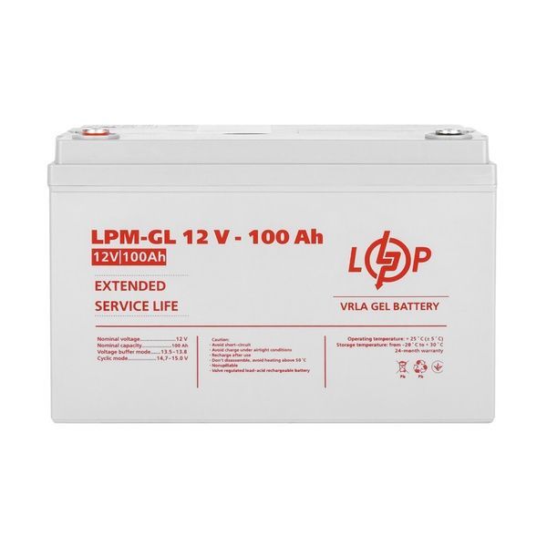 Аккумулятор гелевый LogicPower 12В 100А&middot;ч (LPM-GL 12V - 100 Ah) GEL