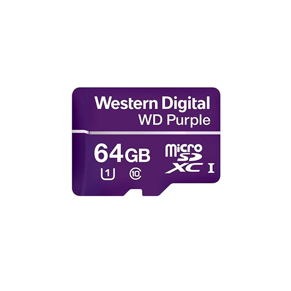 Карта памяти MICRO SDXC 64GB UHS-I/Western Digital PURPL/WDD064G1P0A WDC