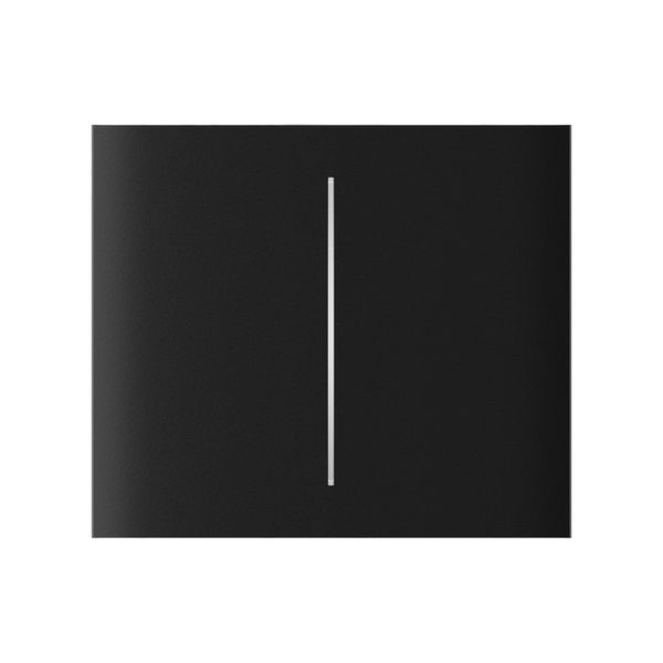 Кнопка Охоронна сигналізація CenterButton (2-gang) vertical black для двоклавішного вимикача