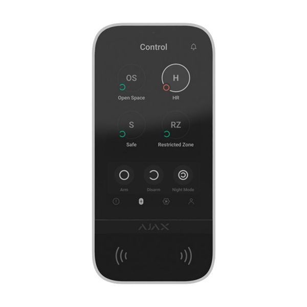Клавіатура Охоронна сигналізація KeyPad TouchScreen white бездротова з сенсорним екраном
