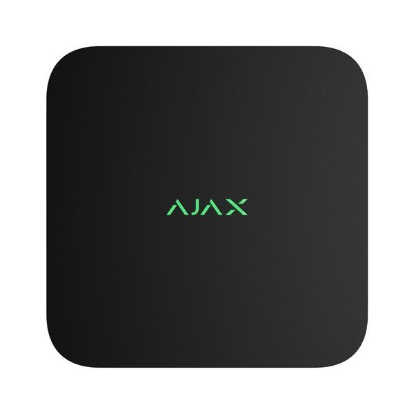 Мережевий відеореєстратор Охоронна сигналізація NVR DC black на 8 каналів з живленням від низьковольтного джерела